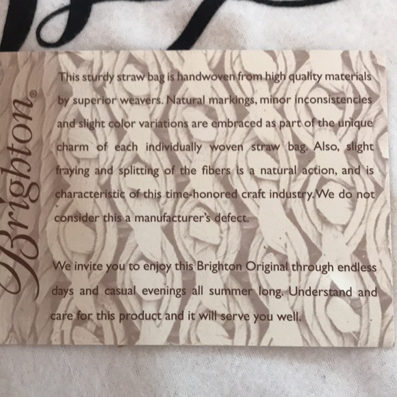 NWT Brighton Patience style Straw and Leather Handbag with shoulder strap - Picture 9 of 11